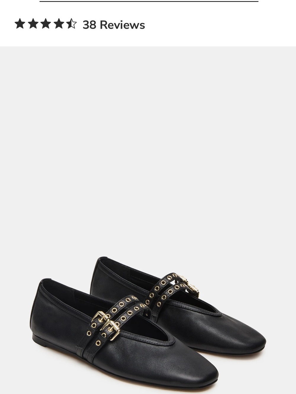 Steve Madden Black Studded Flats
